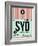 SYD Sydney Luggage Tag 1-NaxArt-Framed Art Print