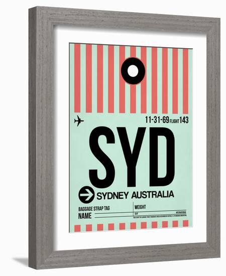 SYD Sydney Luggage Tag 1-NaxArt-Framed Art Print