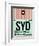 SYD Sydney Luggage Tag 1-NaxArt-Framed Art Print