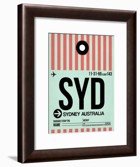 SYD Sydney Luggage Tag 1-NaxArt-Framed Art Print