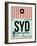 SYD Sydney Luggage Tag 1-NaxArt-Framed Art Print