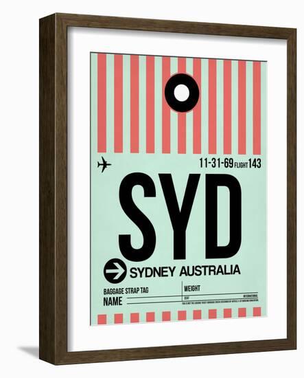 SYD Sydney Luggage Tag 1-NaxArt-Framed Art Print