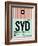 SYD Sydney Luggage Tag 1-NaxArt-Framed Art Print