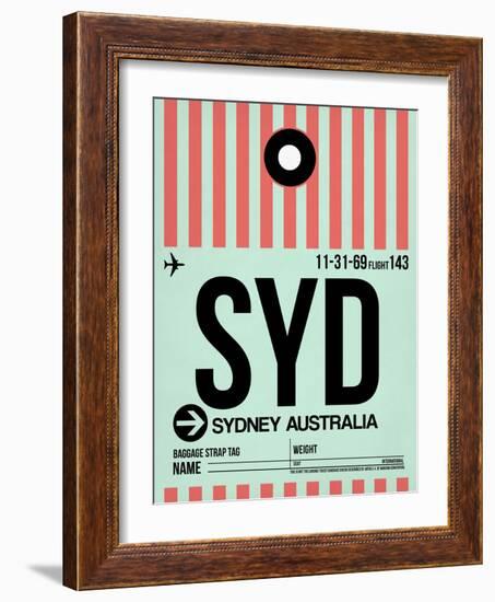 SYD Sydney Luggage Tag 1-NaxArt-Framed Art Print