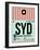 SYD Sydney Luggage Tag 1-NaxArt-Framed Art Print