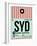 SYD Sydney Luggage Tag 1-NaxArt-Framed Art Print