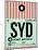 SYD Sydney Luggage Tag 1-NaxArt-Mounted Art Print