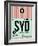 SYD Sydney Luggage Tag 1-NaxArt-Framed Art Print