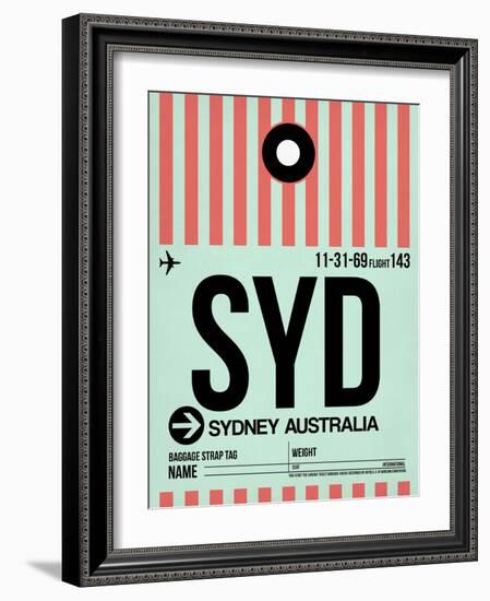 SYD Sydney Luggage Tag 1-NaxArt-Framed Art Print