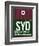 SYD Sydney Luggage Tag 2-NaxArt-Framed Art Print