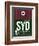 SYD Sydney Luggage Tag 2-NaxArt-Framed Art Print