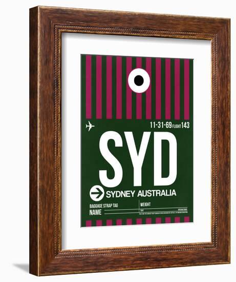 SYD Sydney Luggage Tag 2-NaxArt-Framed Art Print