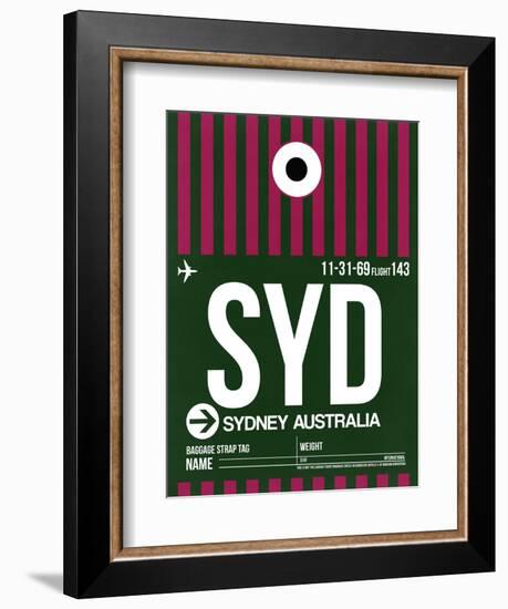 SYD Sydney Luggage Tag 2-NaxArt-Framed Art Print