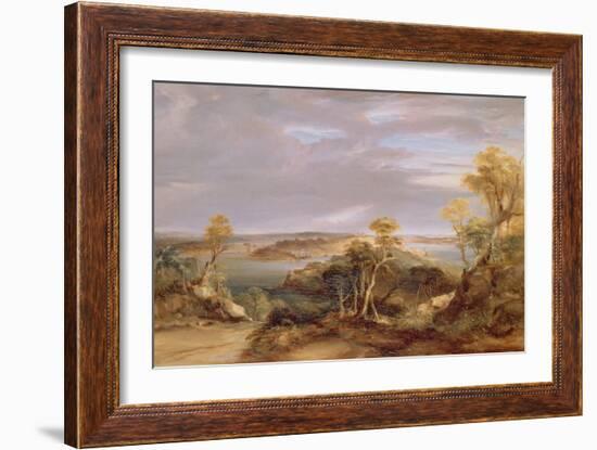 Sydney and Botany Bay from the North Shore, 1840-Conrad Martens-Framed Giclee Print