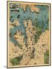 Sydney, Australia - Panoramic Map-Lantern Press-Mounted Art Print