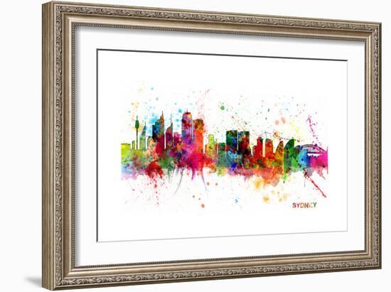 Sydney Australia Skyline-Michael Tompsett-Framed Art Print