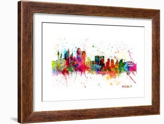 Sydney Australia Skyline-Michael Tompsett-Framed Art Print