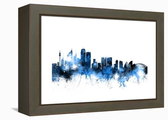 Sydney Australia Skyline-Michael Tompsett-Framed Stretched Canvas