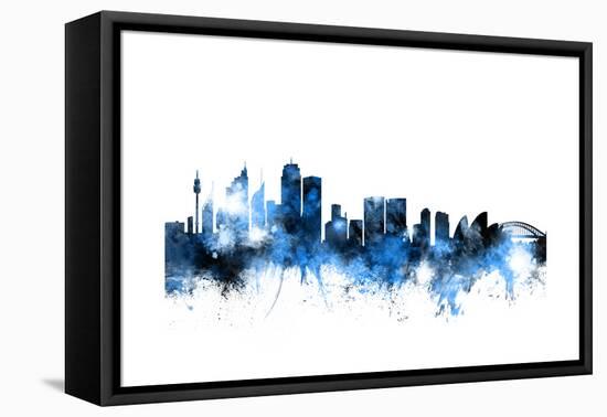 Sydney Australia Skyline-Michael Tompsett-Framed Stretched Canvas