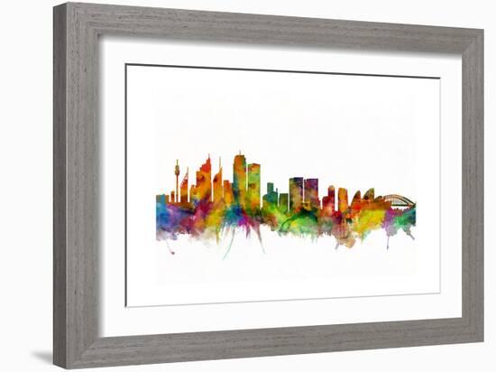 Sydney Australia Skyline-Michael Tompsett-Framed Art Print