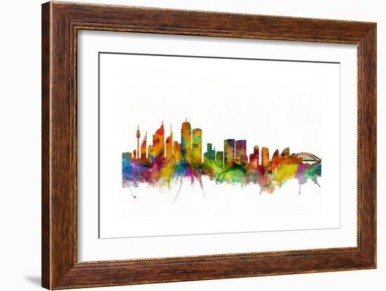 Sydney Australia Skyline-Michael Tompsett-Framed Art Print