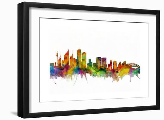 Sydney Australia Skyline-Michael Tompsett-Framed Art Print