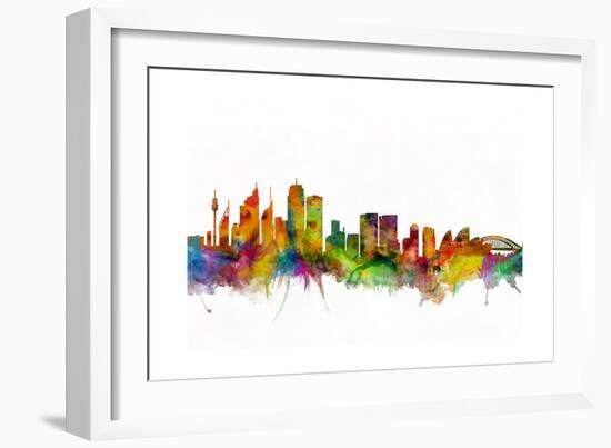 Sydney Australia Skyline-Michael Tompsett-Framed Art Print