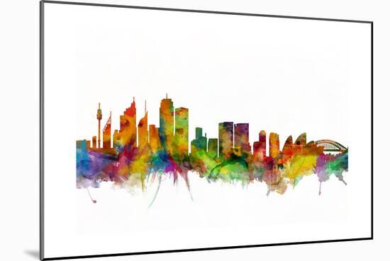 Sydney Australia Skyline-Michael Tompsett-Mounted Art Print