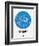 Sydney Blue Subway Map-NaxArt-Framed Premium Giclee Print