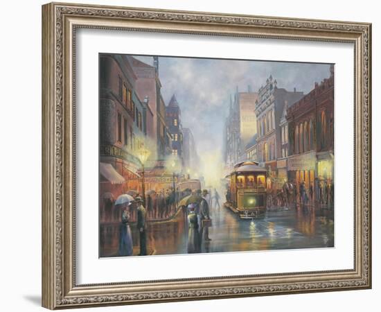 Sydney by Gaslight-John Bradley-Framed Giclee Print