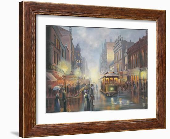 Sydney by Gaslight-John Bradley-Framed Giclee Print