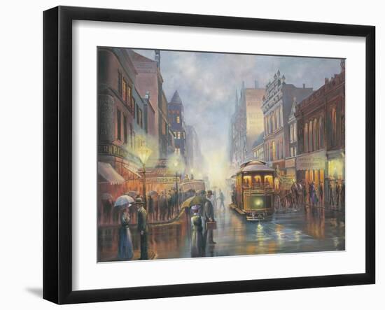 Sydney by Gaslight-John Bradley-Framed Giclee Print