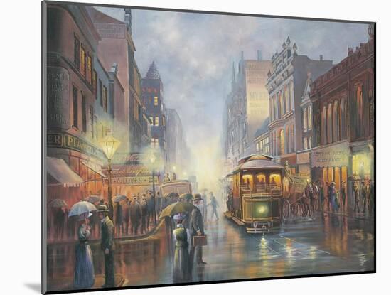 Sydney by Gaslight-John Bradley-Mounted Giclee Print