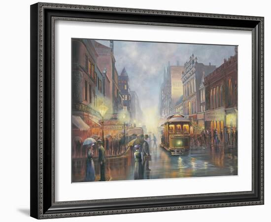 Sydney by Gaslight-John Bradley-Framed Giclee Print