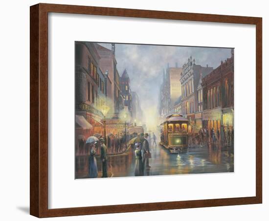 Sydney by Gaslight-John Bradley-Framed Giclee Print