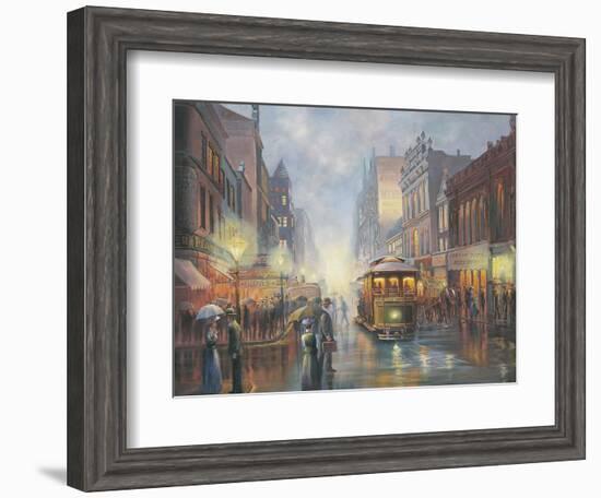 Sydney by Gaslight-John Bradley-Framed Giclee Print