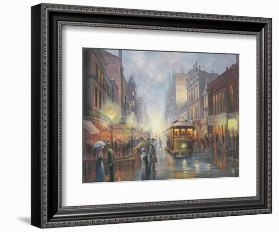 Sydney by Gaslight-John Bradley-Framed Giclee Print