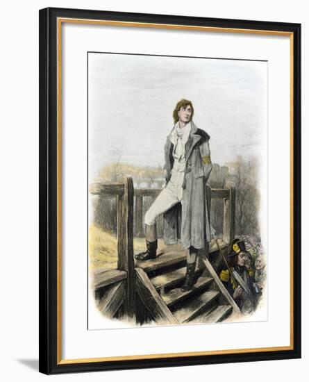 Sydney Carton at the Guillotine in Dickens's "A Tale of Two Cities"-null-Framed Giclee Print