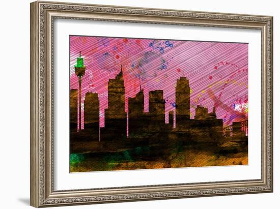 Sydney City Skyline-NaxArt-Framed Art Print