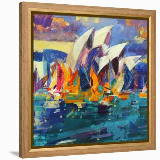 Sydney Flying Colours, 2012-Peter Graham-Framed Premier Image Canvas