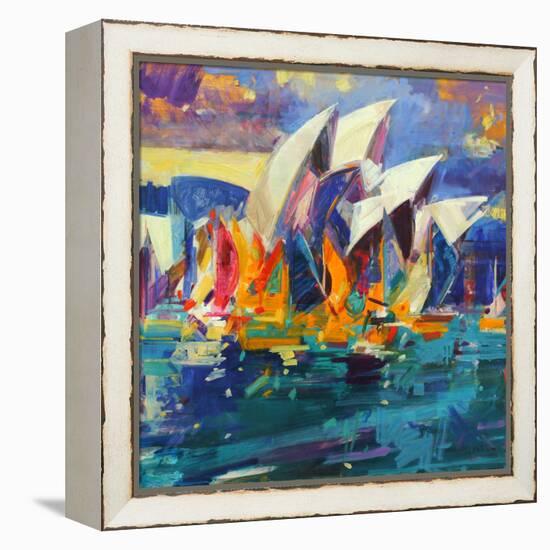 Sydney Flying Colours, 2012-Peter Graham-Framed Premier Image Canvas