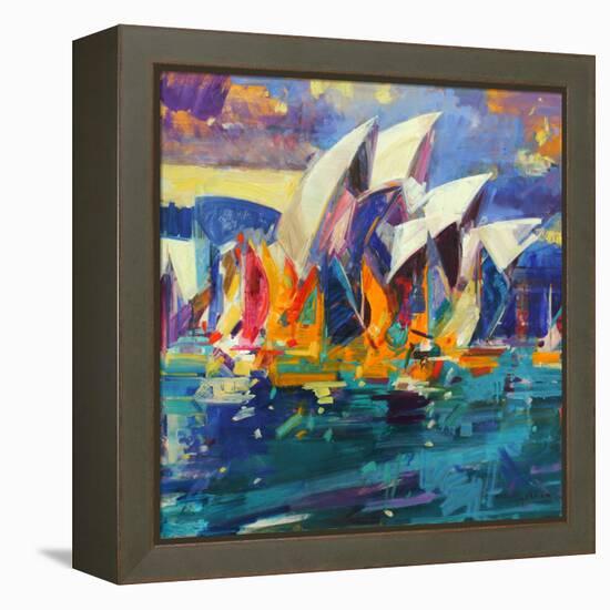 Sydney Flying Colours, 2012-Peter Graham-Framed Premier Image Canvas