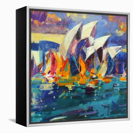 Sydney Flying Colours, 2012-Peter Graham-Framed Premier Image Canvas