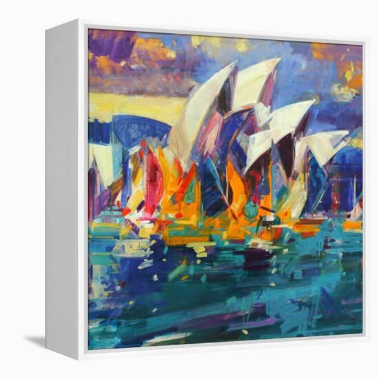 Sydney Flying Colours, 2012-Peter Graham-Framed Premier Image Canvas