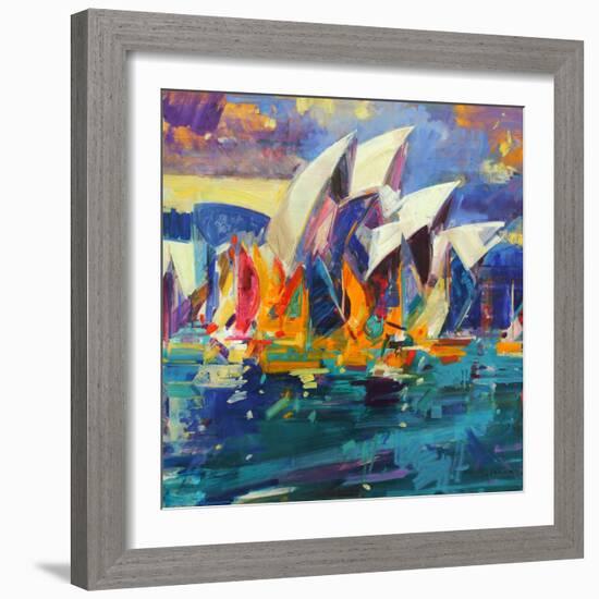 Sydney Flying Colours, 2012-Peter Graham-Framed Premium Giclee Print