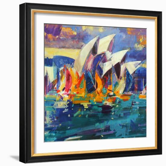 Sydney Flying Colours, 2012-Peter Graham-Framed Premium Giclee Print