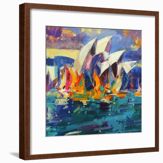 Sydney Flying Colours, 2012-Peter Graham-Framed Giclee Print