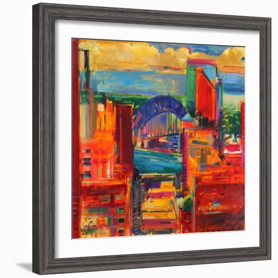 Sydney Harbour Bridge, 2012-Peter Graham-Framed Giclee Print