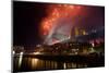 Sydney Harbour Bridge and New Years Eve Fireworks, Sydney, New South Wales, Australia, Oceania-Frank Fell-Mounted Photographic Print