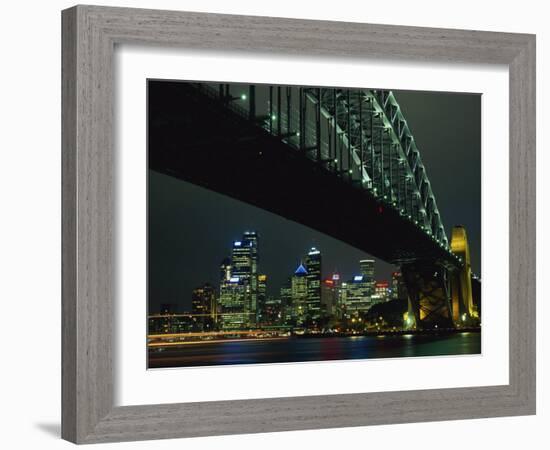 Sydney Harbour Bridge and Skyline, Sydney, New South Wales, Australia, Pacific-Neale Clarke-Framed Photographic Print